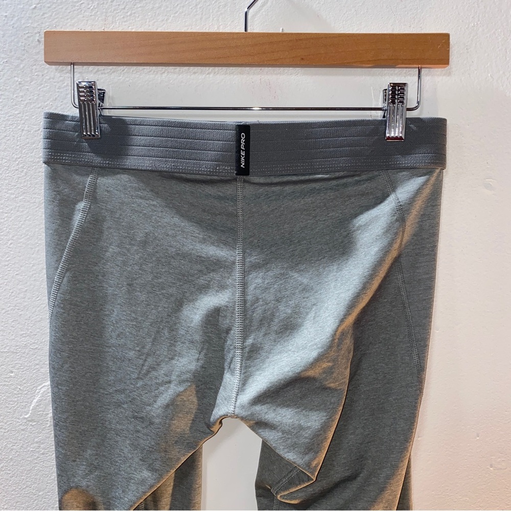 Nike Pro Compression Tight Base Layer Grey Capri … - image 6